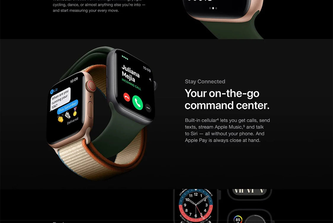 100% Original Apple Watch Series 6 40mm 44mm GPS Apple Watch S6 Aluminum Case with Sport Band iOS SmartWatch
