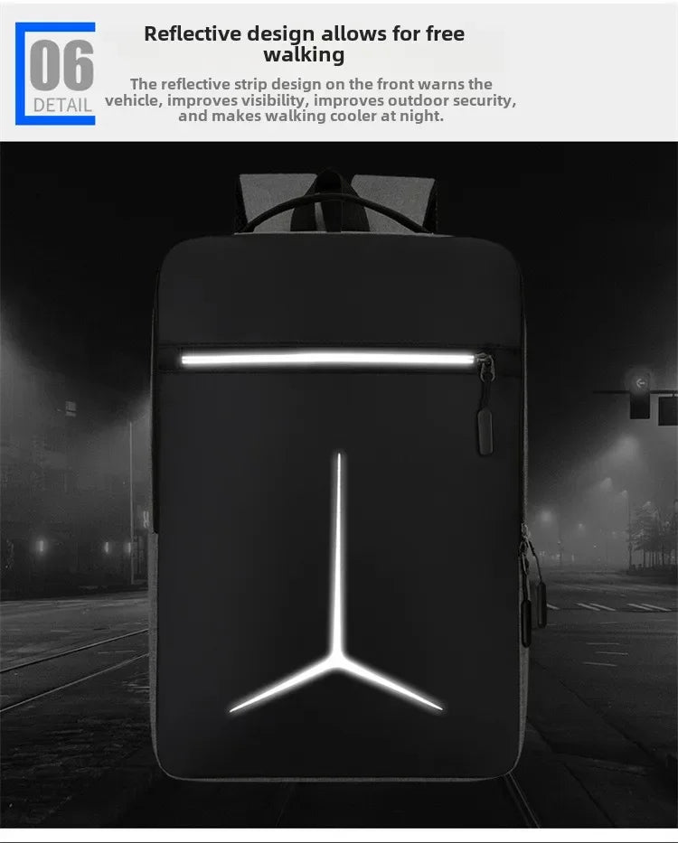 New Anti-theft USB Waterproof Hard Case Travel Smart Laptop Motorcycle Backpack Man EVA Fashion Business Men's Shell Backpack