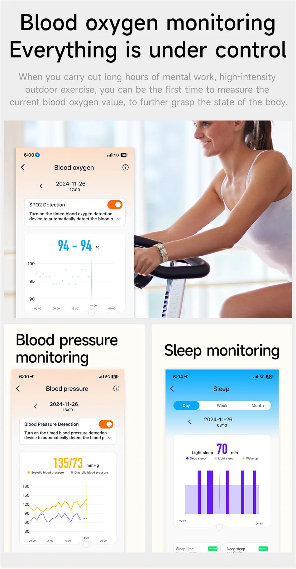 New No Screen Smart Watch Men's Sports Outdoors Fitness Heart Rate Monitor 1ATM Waterproof New Smartwatch For Android IOS 2025
