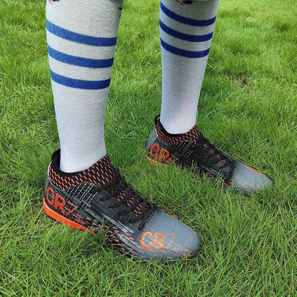 Fashion Green Men's Football Shoes Superstar Outdoor Non-slip Child Futsal