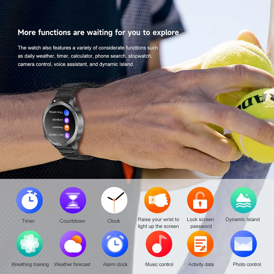 For OPPO Watch X Smart Watch Men High-end Business Men Bluetooth Call IP68 Waterproof Fitness Tracker Smartwatch Man 2025 New