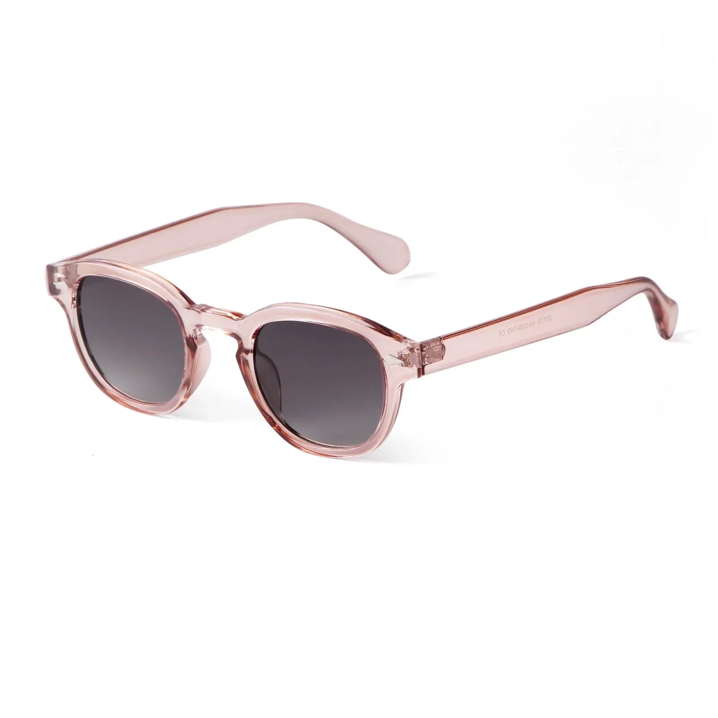 Fashion Transparent Blue Round Sunglasses Women Men 2024 Retro Rivet Tortoise Small Square Sun Glasses UV400 Lunettes De Soleil
