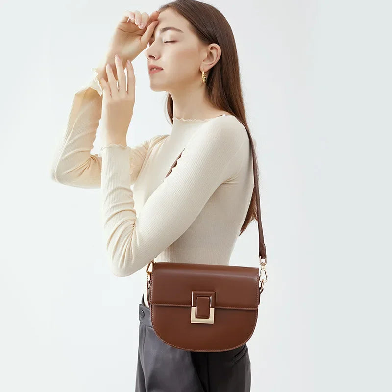 Women Genuine Leather Shoulder Bag Female Fashion Crossbody Bag Casual