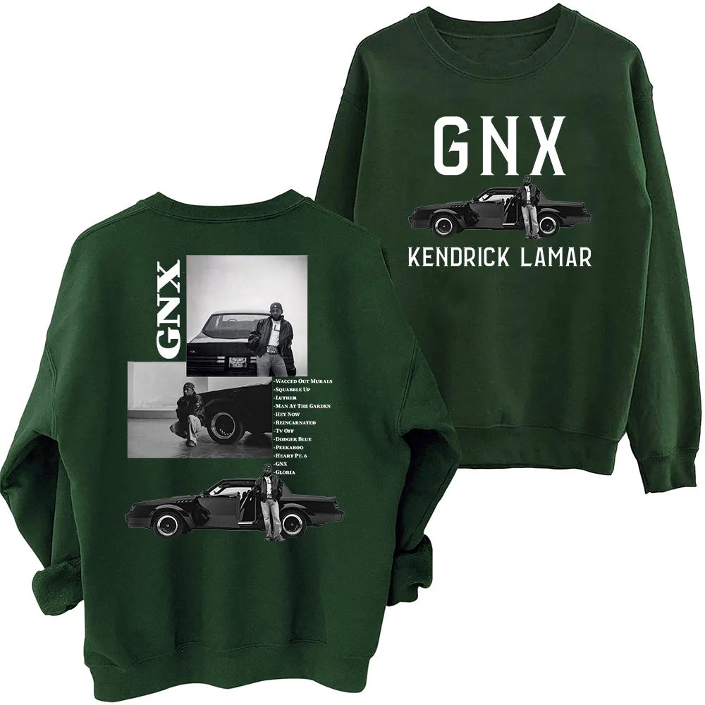 Kendrick Lamar GNX Tour Sweatshirt Oversized Harajuku Round Neck Long Sleeve