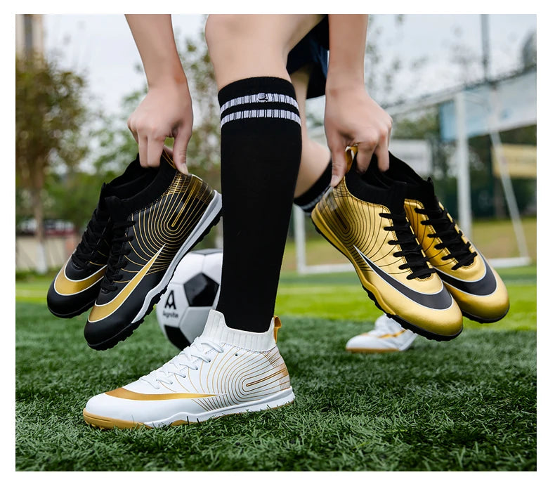 Men Soccer Shoes Kids Football Boots Women Breathable Soccer Cleats