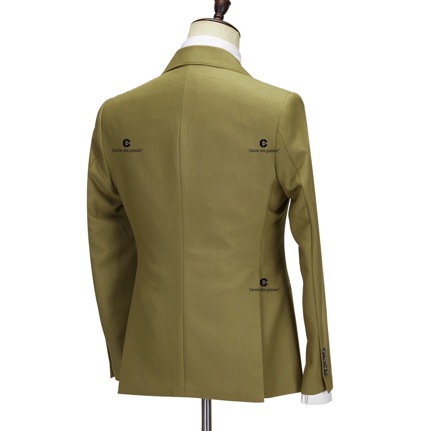 Tuxedo for Mens: Classic Fit 2 Button Formal Suits for Men Solid Color Blazer Vest Pants