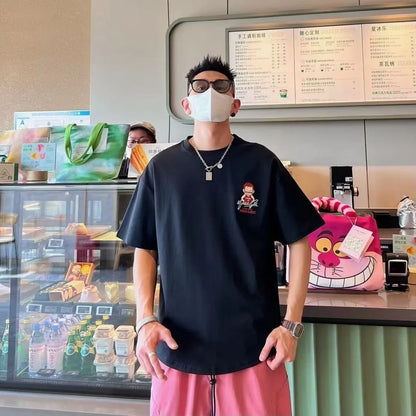 【M-8XL】Men's Oversized Tee Casual Loose Japanese anime slam dunk Printed T-shirt Suitable Men Women