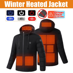 Men's Heated Jacket, Winter Warm Outdoor USB Electric Heated Jacket