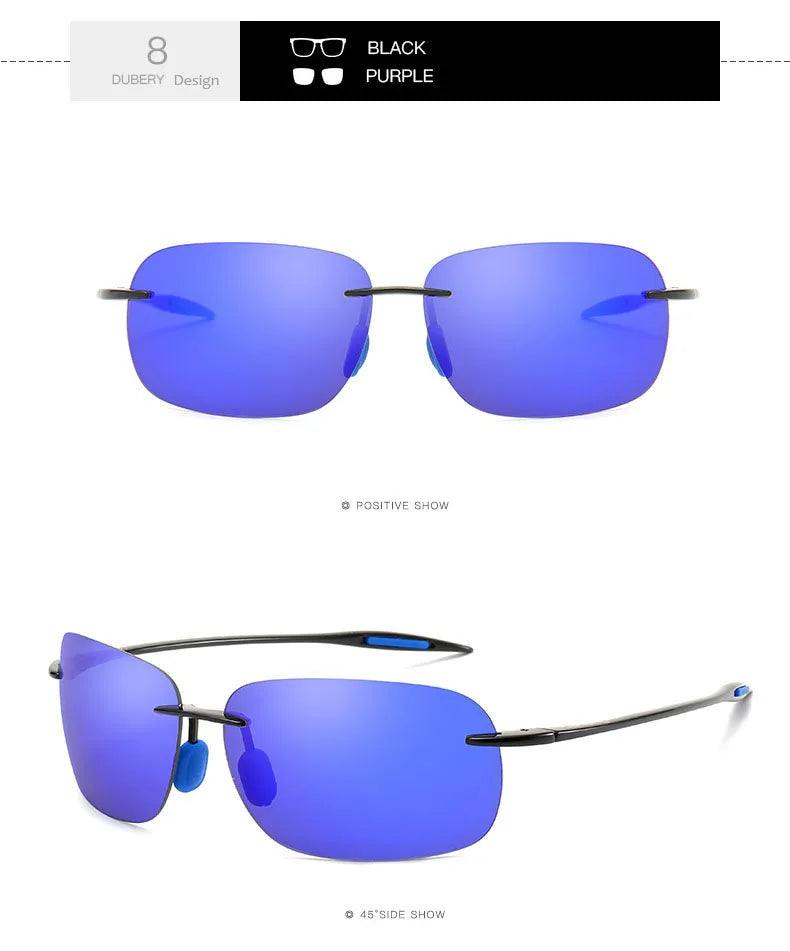 New Men's Rimless Sunglasses Sport Driving Sunglasses Ultra Light Rimless Glasses