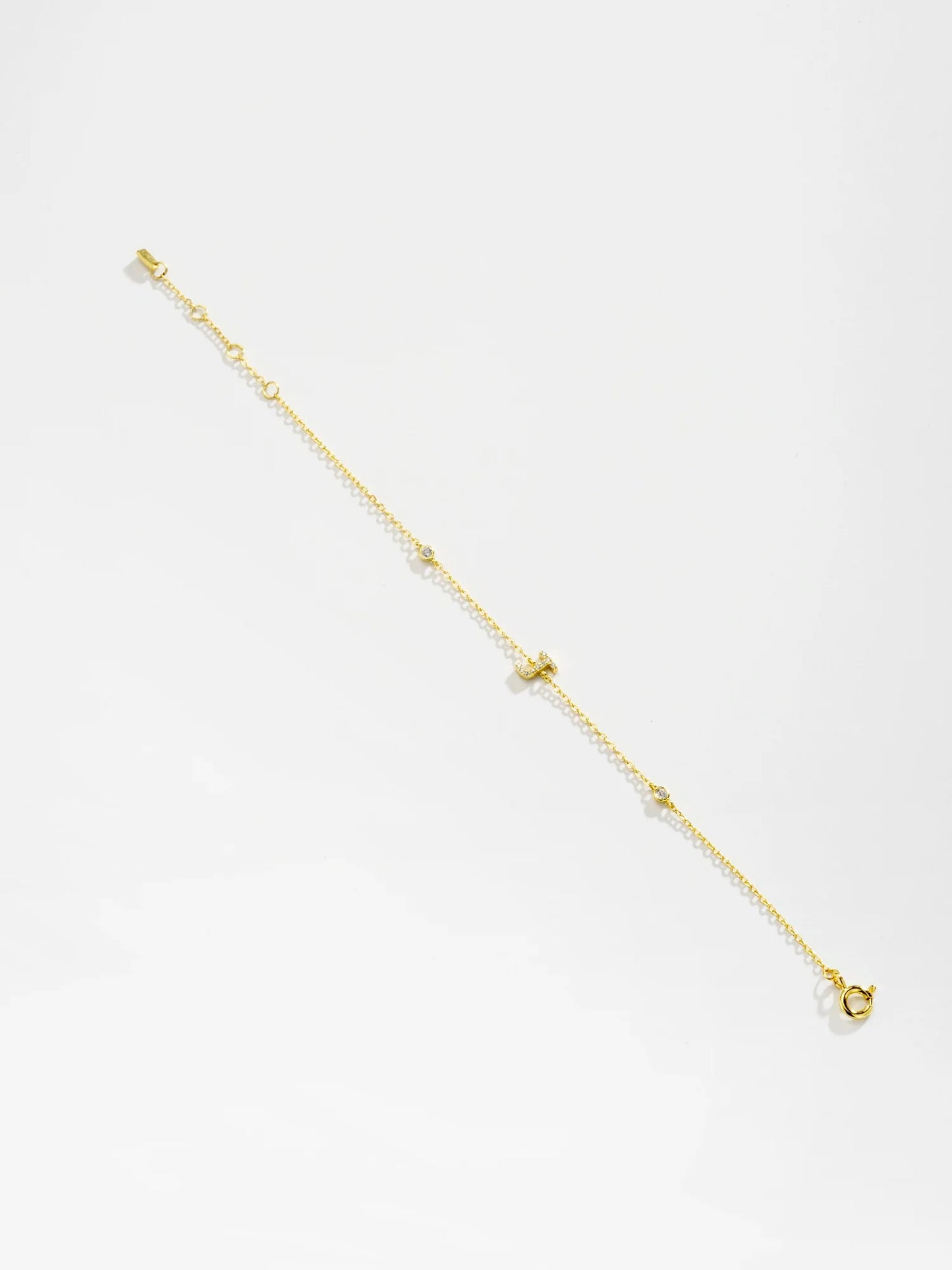 VEWANT 925 Sterling Silver Monogram Letter A - Z Initial Charm Chain Bracelet Luxury Wedding CrystalFine Jewelry