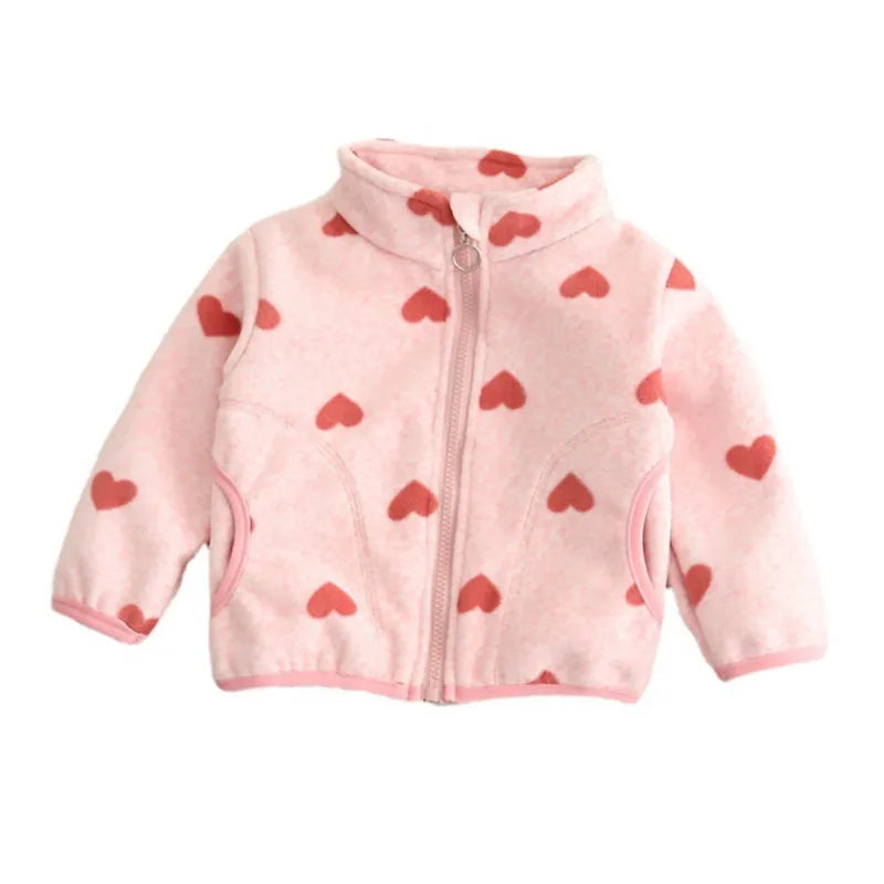 New Autumn Winter Children Girls Clothes Baby Coat Kids Cute Thickened Jacket Toddler Fashion Casual Costume Infant Sportswear