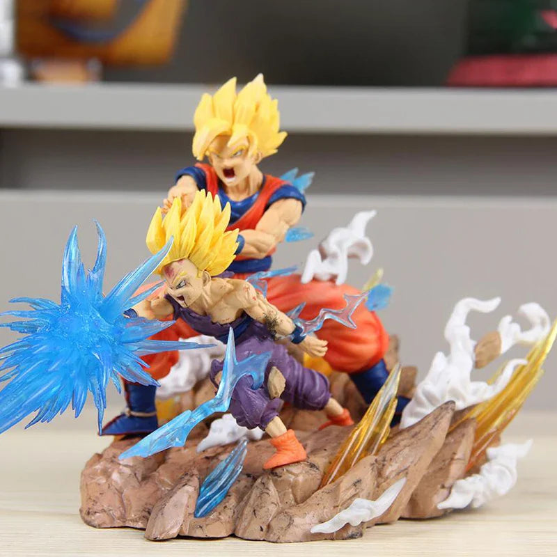 Dragon Ball Z Son Goku Gohan VS Cell Anime Figures Cell Salu Figurine Pvc Statue Model Doll Desk Collectible Decora Toys Gifts