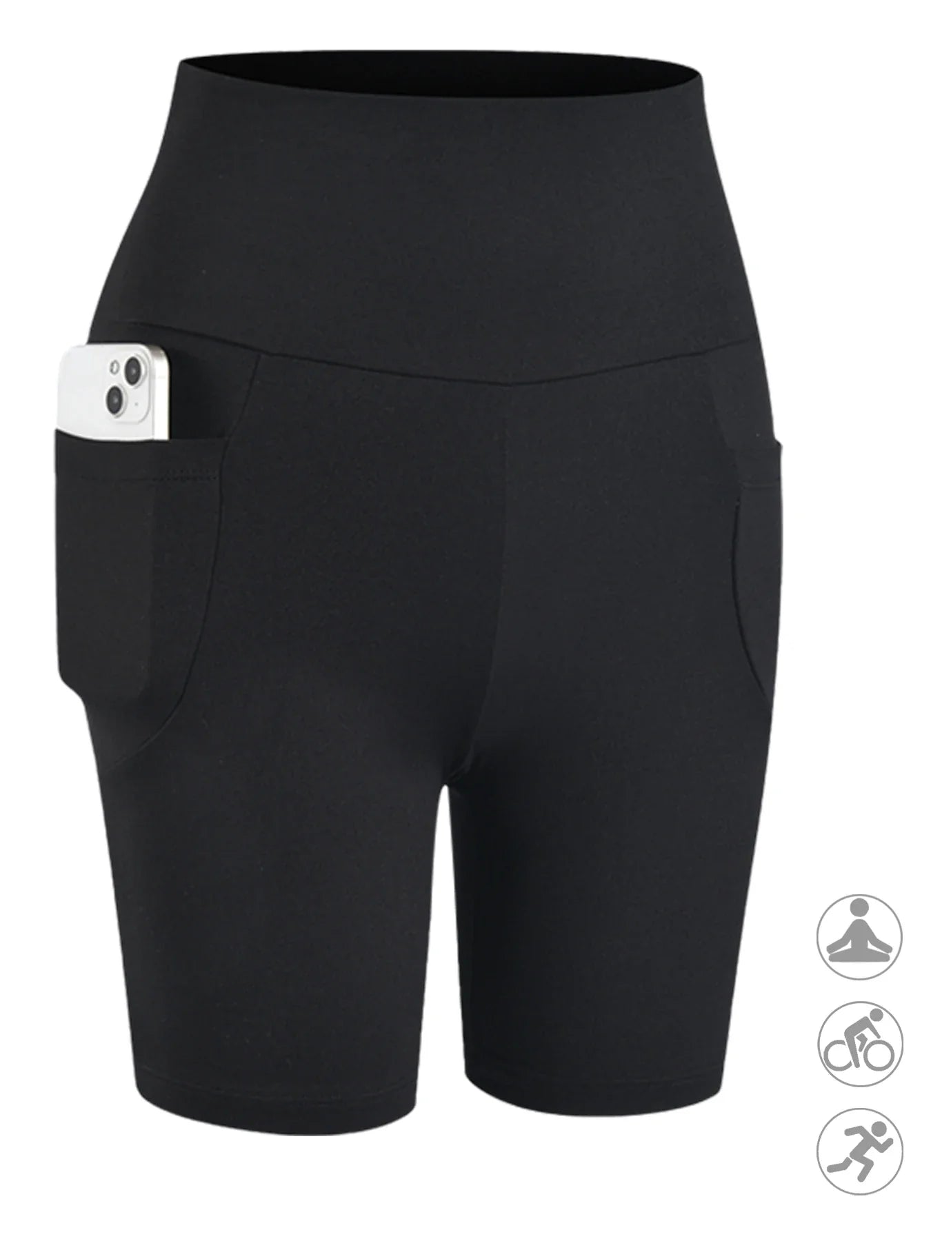 Plus Size High Waisted Biker Shorts For Women With Pockets Super Soft Tummy Control No See Through Workout Running Yoga