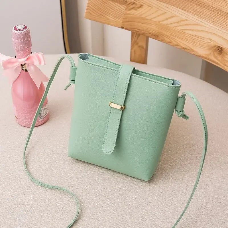 Bags For Women PU Crossbody Square Bag Female Bags Buckle Decorated