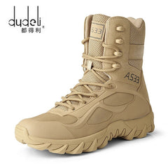 Men High Quality Brand Military Leather Boots Special Force Tactical Desert Combat Boots