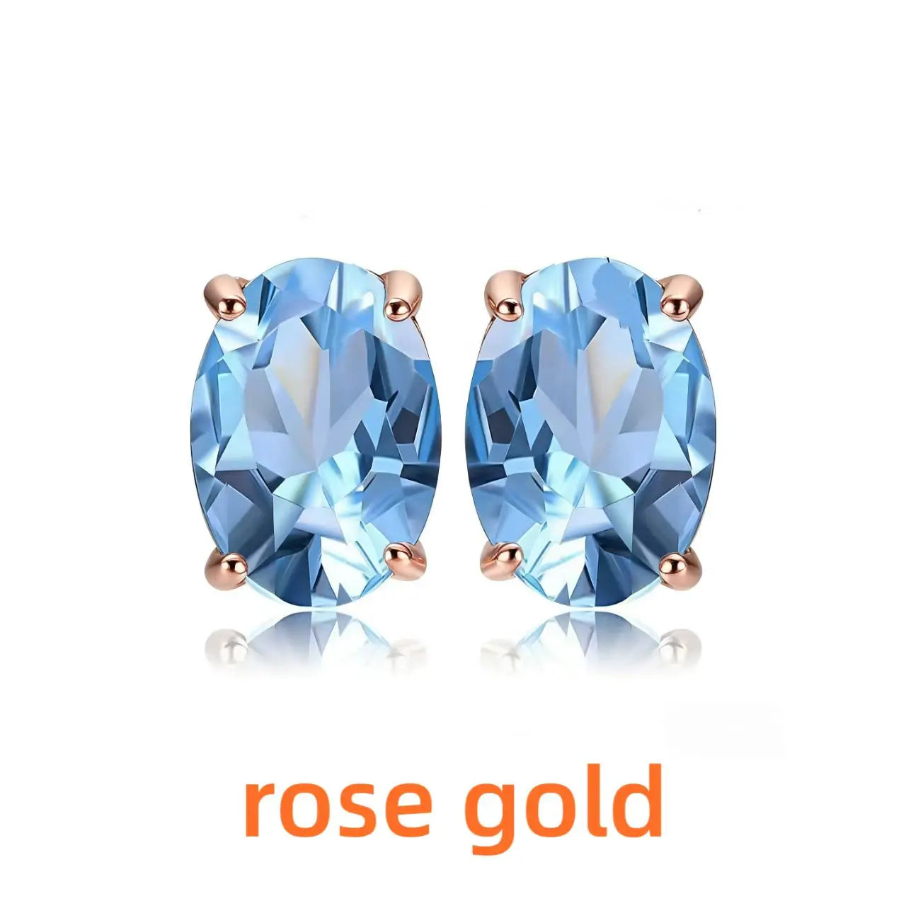 Jewelrypalace Rose Gold Yellow Gold Plated Oval Natural Amethyst Citrine Garnet Topaz Peridot 925 Sterling Silver Earrings for Women