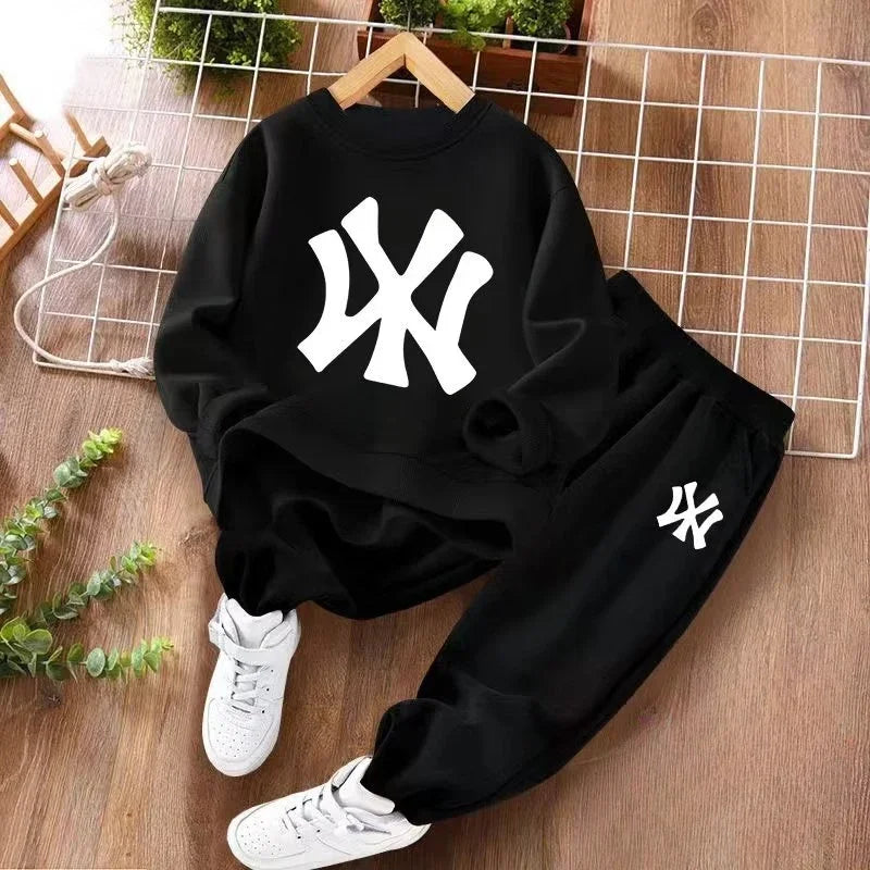 Spring Baby Boy Clothes Set Kid Letter Printed Sweatshirts Pullover Top and Pants 2pcs Suit Children Girls Fashion Tracksuits