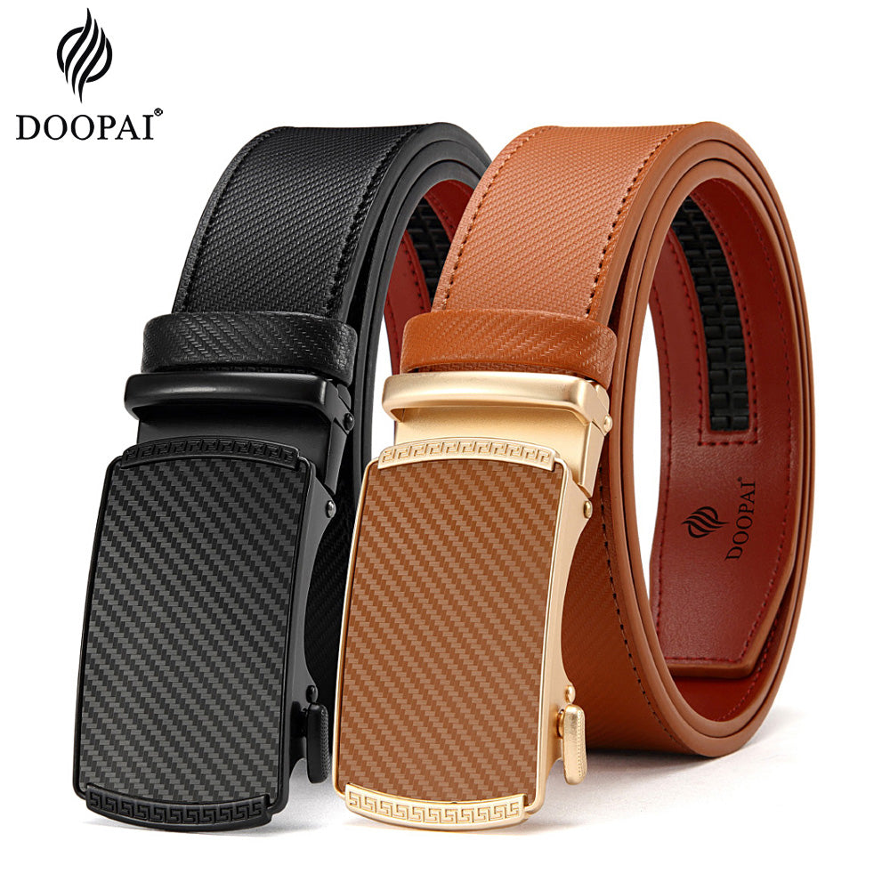 125cm Men Belts Leather Waist Strap Male Automatic Buckle Waistband Mens High Quality Girdle Belts for Women Men Gifts