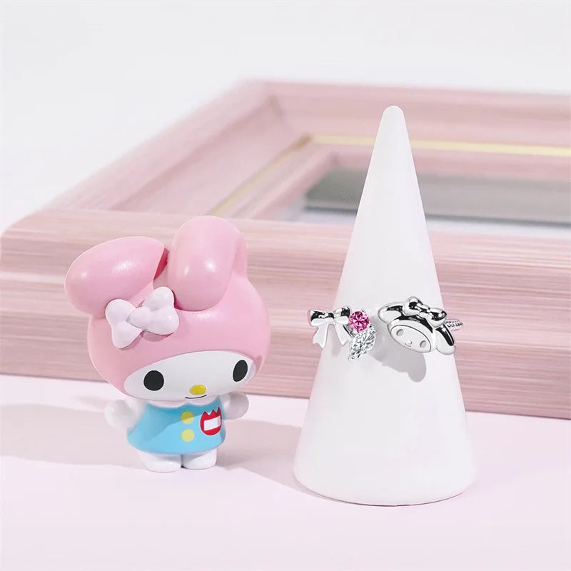 Sanrio Hello Kitty KUROMI College Mix Series-Pompompurin Cartoon Cute Personality Temperament Ring Party Friend's Birthday Gifts