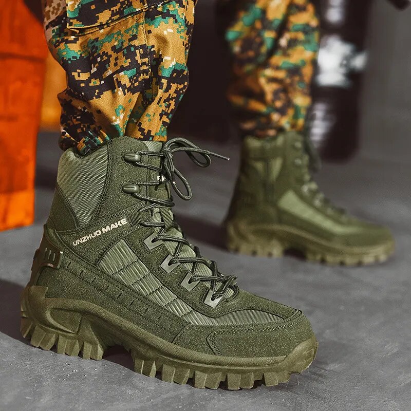 Men Military Tactical Boots Winter Waterproof Leather For Male Tactical Army Desert Boots