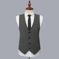 boutique (suit + vest + trousers) men's fashion business slimming trend