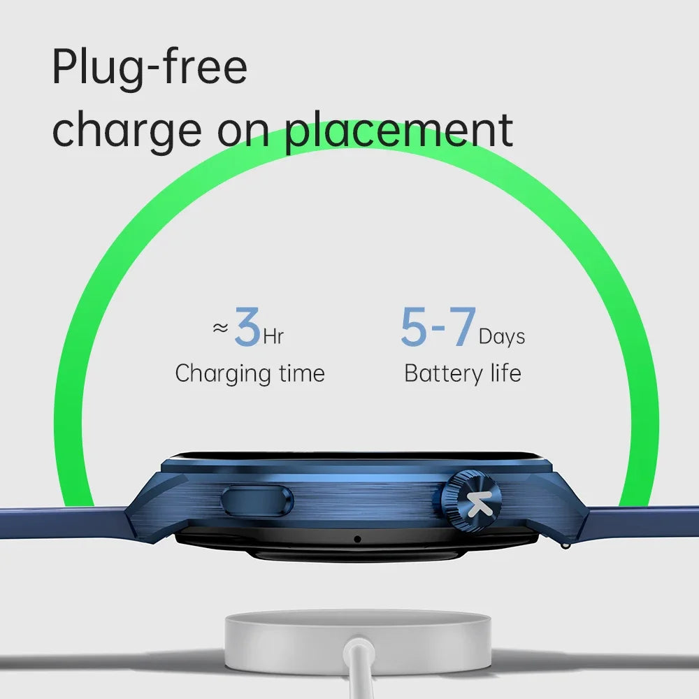 KUMI GW6 Smart Watch with ChatGPT AI Assistant, 1.43" AMOLED Display, Bluetooth Call, 100+ Faces, Fitness Tracker,  Waterproof