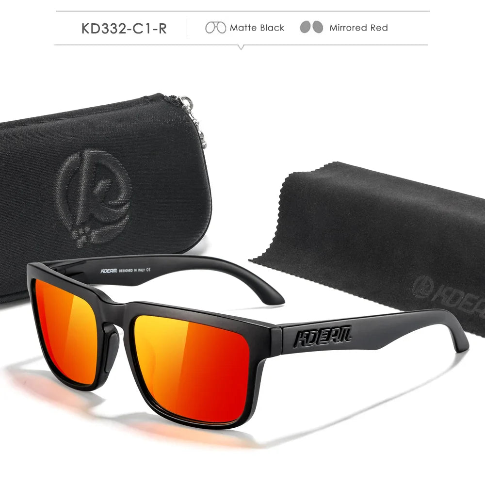 KDEAM Photochromic And Polarized Sunglasses Men Category 3 Polarized Sun Glasses Women Unique Frame Surface Eyewear With Case
