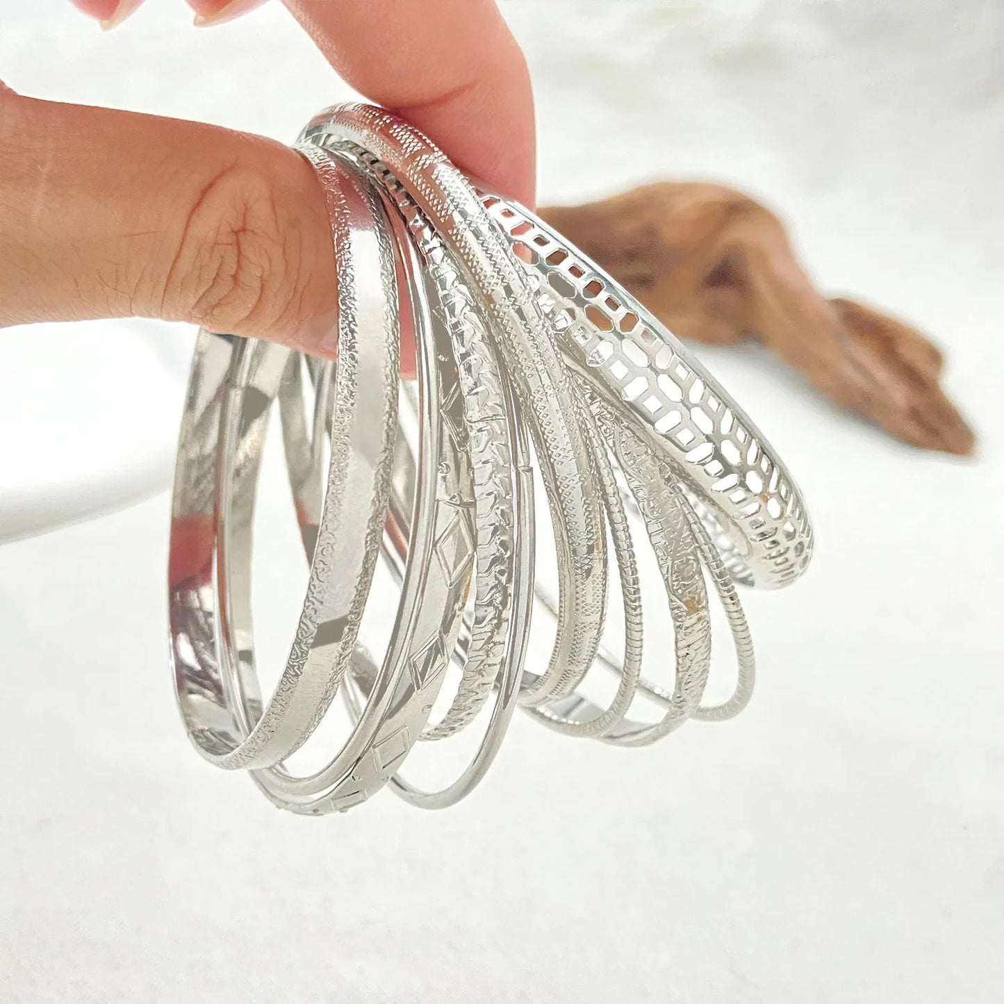 Fashion Stainless Steel Bracelets for Women Men Twist Texture Bangles Gold Silver Color Jewelry Statement Streetwear Goth Gifts