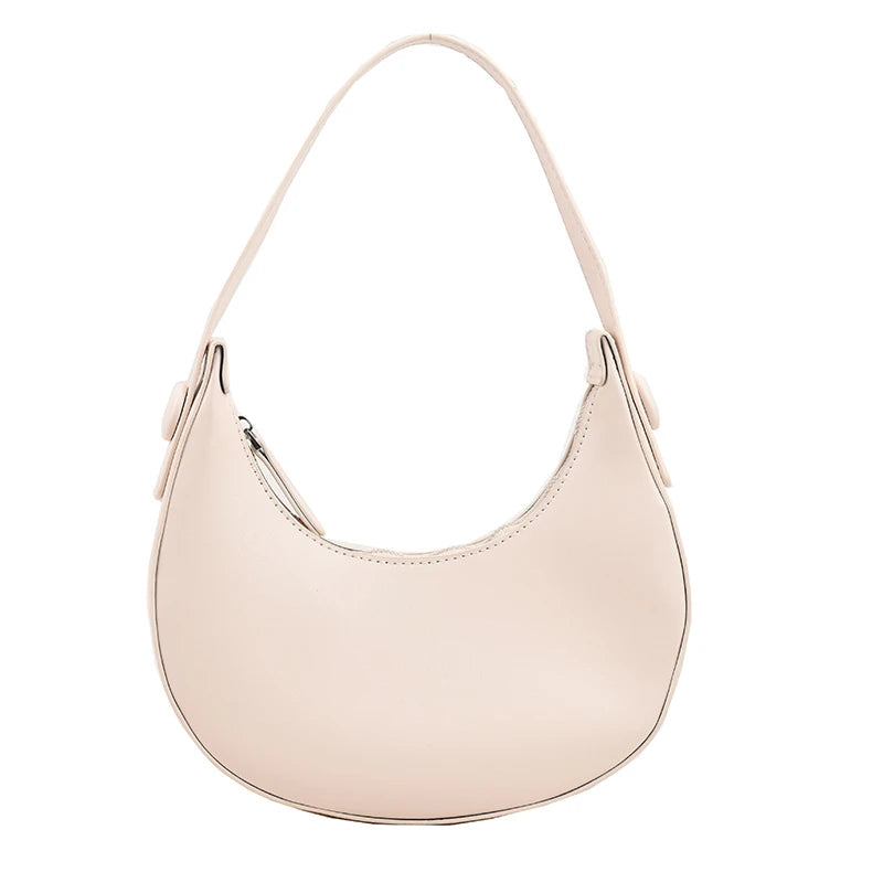 Fashion Armpit Bags for Women Cute Half Crescent Bag Leather PU Purses