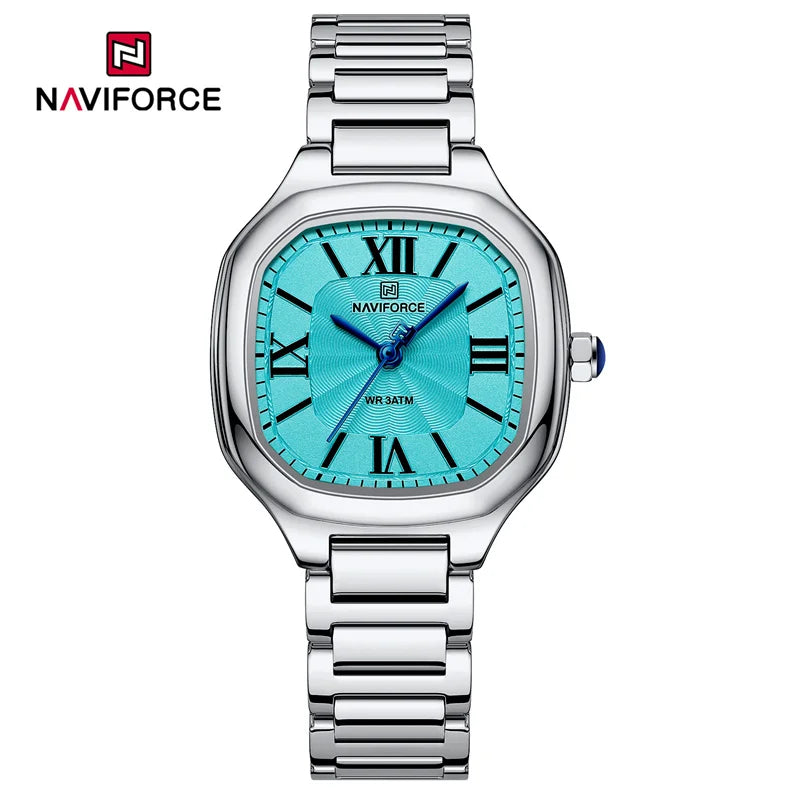 NAVIFORCE Brand High Quality Women Quartz Watch Stainless Steel Strap Casual Elegant Waterproof Wristwatch Relogio Feminino 2024