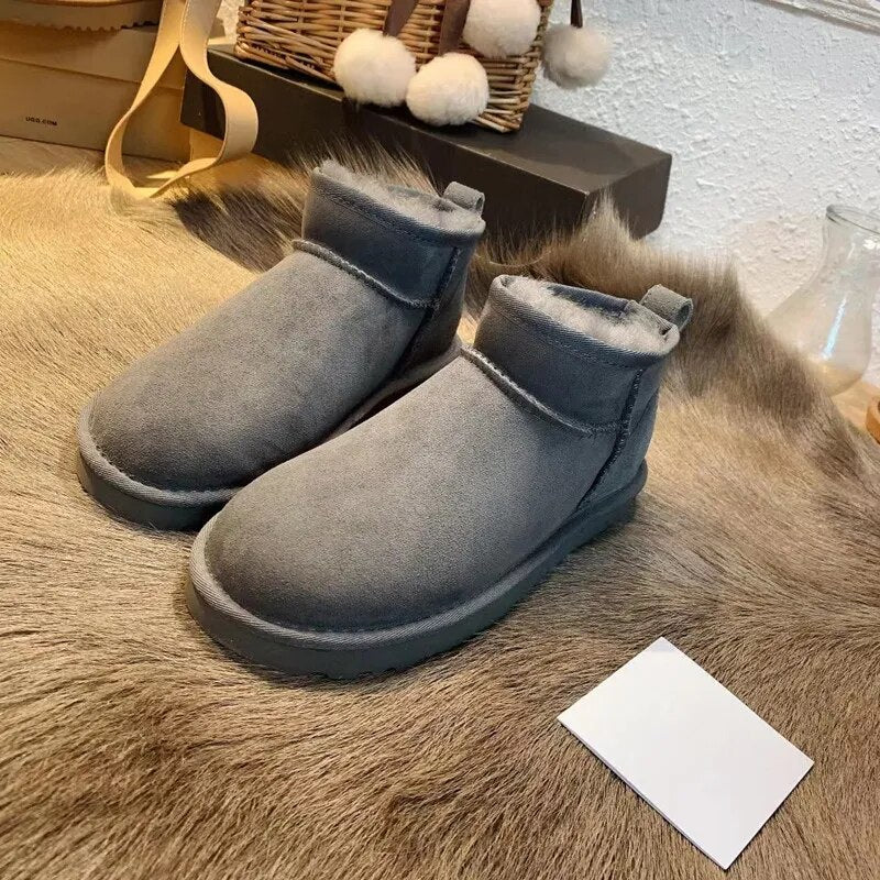 Snow Boots Fur One Winter 2023 Plus Velvet Platform Anti-slip Booties For Men