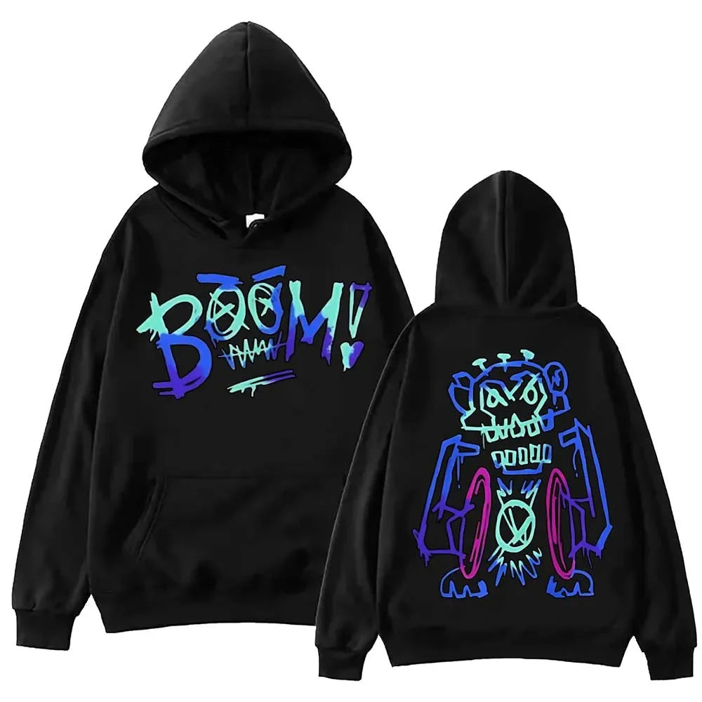 Anime Arcane Jinx Graffiti Hoodie Harajuku Hip Hop Pullover Tops Sweatshirt