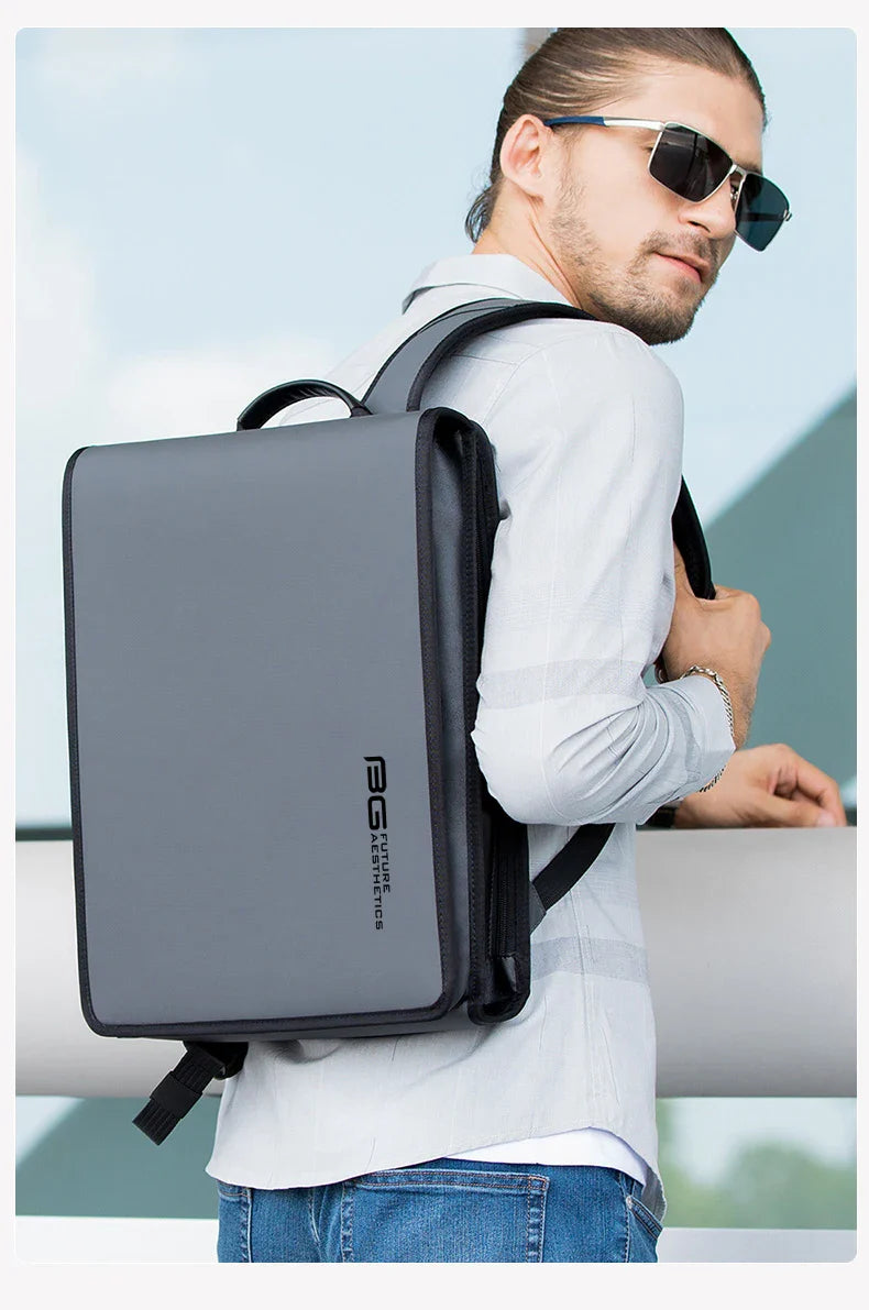 BANGE New Design Men Backpack Waterproof Fits for 14.1 inch Laptop Bag Teenager Travel Bag School Bag City Business Backpack Man