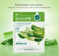 30pcs Natural Plant Facial Mask Moisturizing Oil Control Firming Fruit Aloe Korean Sheet Face Mask Beauty Skin Care Prodcuts