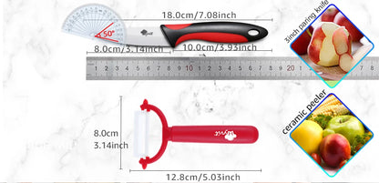 Ceramic Knives Kitchen knives 3 4 5 6 inch Chef knife Cook Set+peeler white