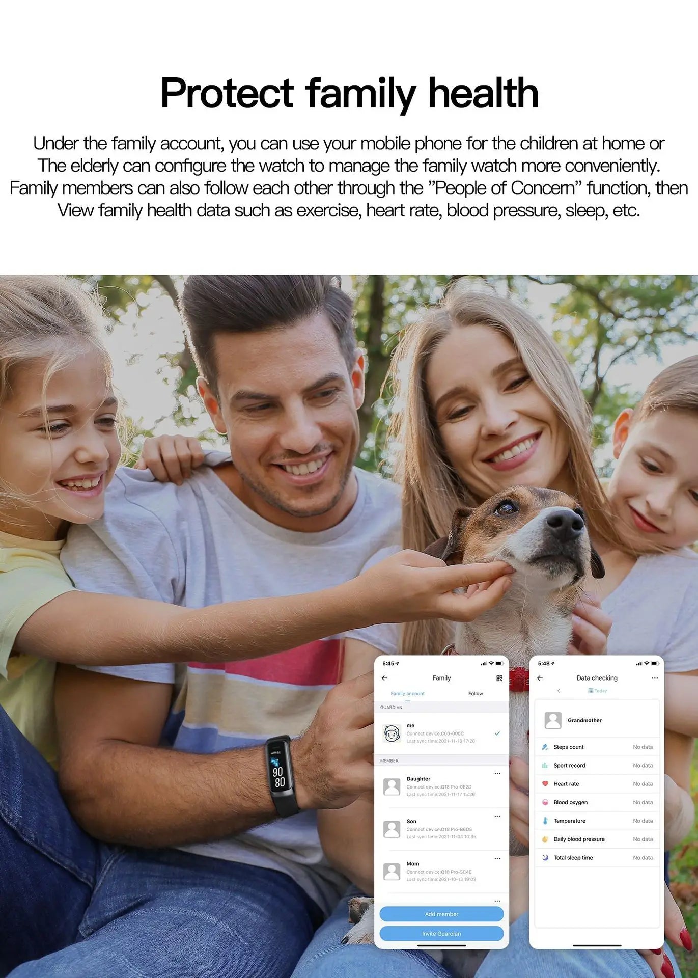 Amoled Smart Watch Smartwatch Band Women Men Heart Rate Blood Oxygen Waterproof Connected Smart Bracelet Sport Fitness Tracker