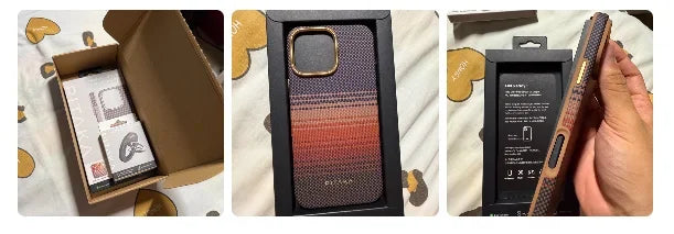 PITAKA Carbon Fibre Case for IPhone 17 Pro Max Kevlar Wireless Charging Back Cover Case for 17 PRO MAX/17 PRO Cool Case Gift