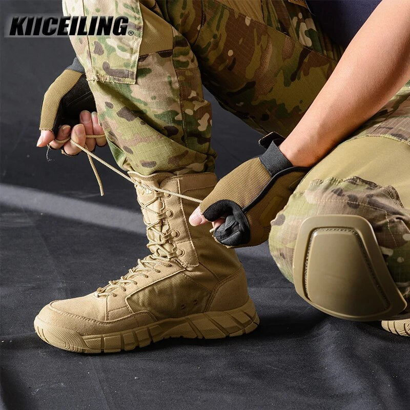 Military Boot Combat Mens High Boot Tactical  Army Boot Male Shoes Work Safety Shoes