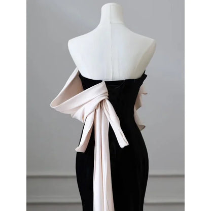 Homecoming Dresses: One Shoulder Slim Waist Simple Temperament Evening Dresses