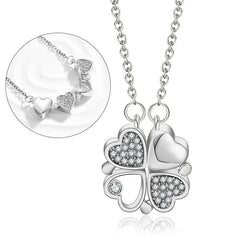 316L Stainless Steel Love Magnetic Pendant Necklace for Women Clover Necklace