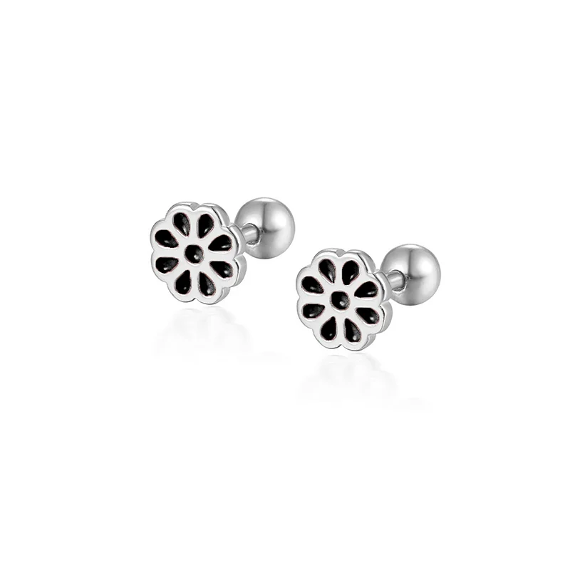 WANTME 925 Sterling Silver Fashion Love Butterfly Romantic Star Crown Screw Stud Earrings for Women Ear Bone Piercing Jewelry
