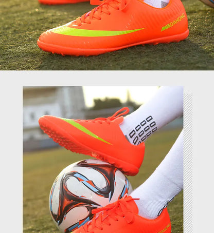 Men Soccer Shoes Cleats Society Children Boys Kids Autumn Casual Studded Boots