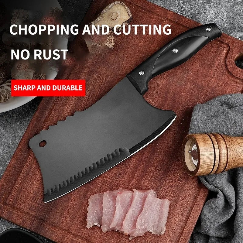 Stainless Steel Butcher Knife High Hardness Kitchen Chef Bone Chopping Knife Meat