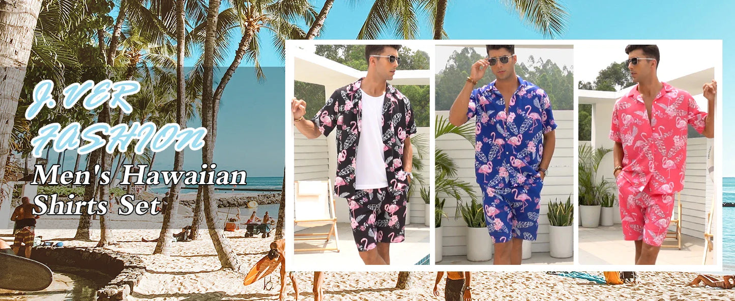 2024 New Men's Summer Holiday Suit Retro Textured Printed Border Shirt Short Sleeve Shorts Two Piece Men's Breathable Pool Suit