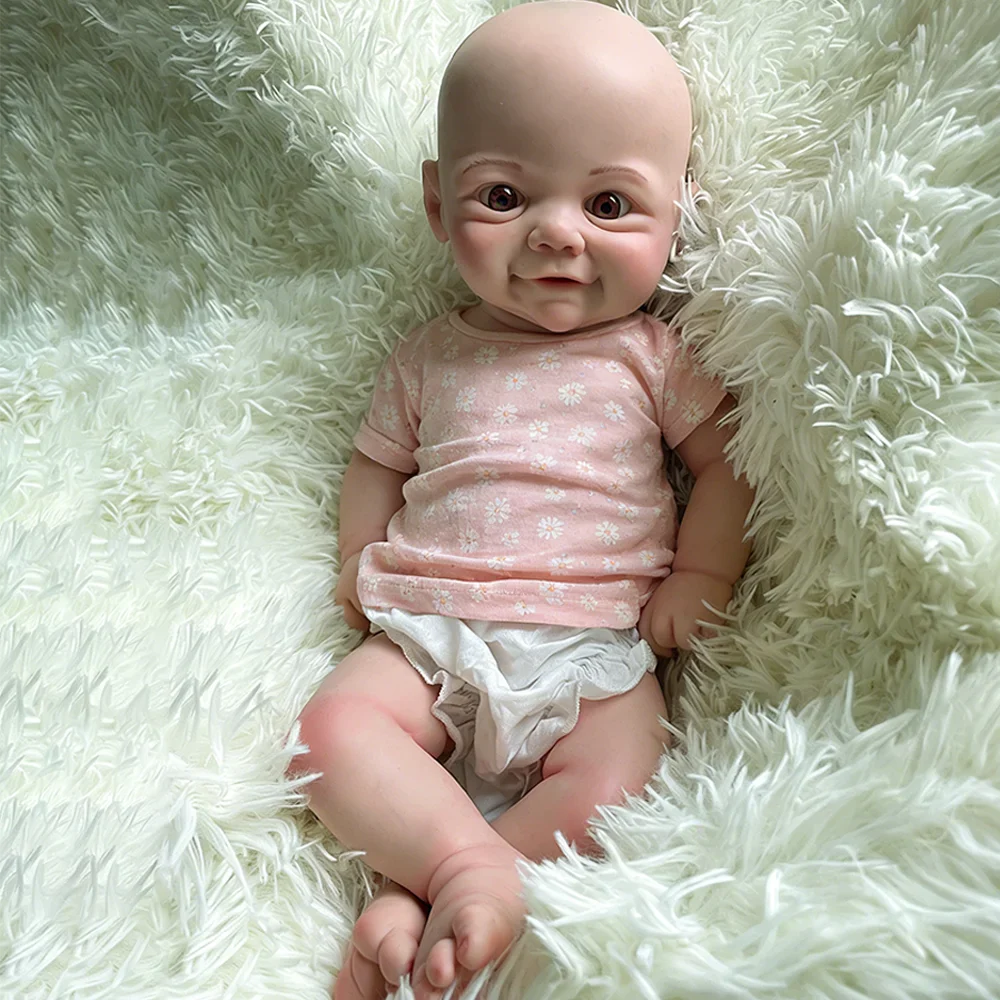 Soft 18 Inch Reborn doll Full Body Platinum silicone soft Girl Handmade Baby Real Lifelike doll for christmas gift birthday toy