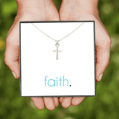 Christian Golden Cross Pendant Necklace For Women Short Chain Simple Minimalist