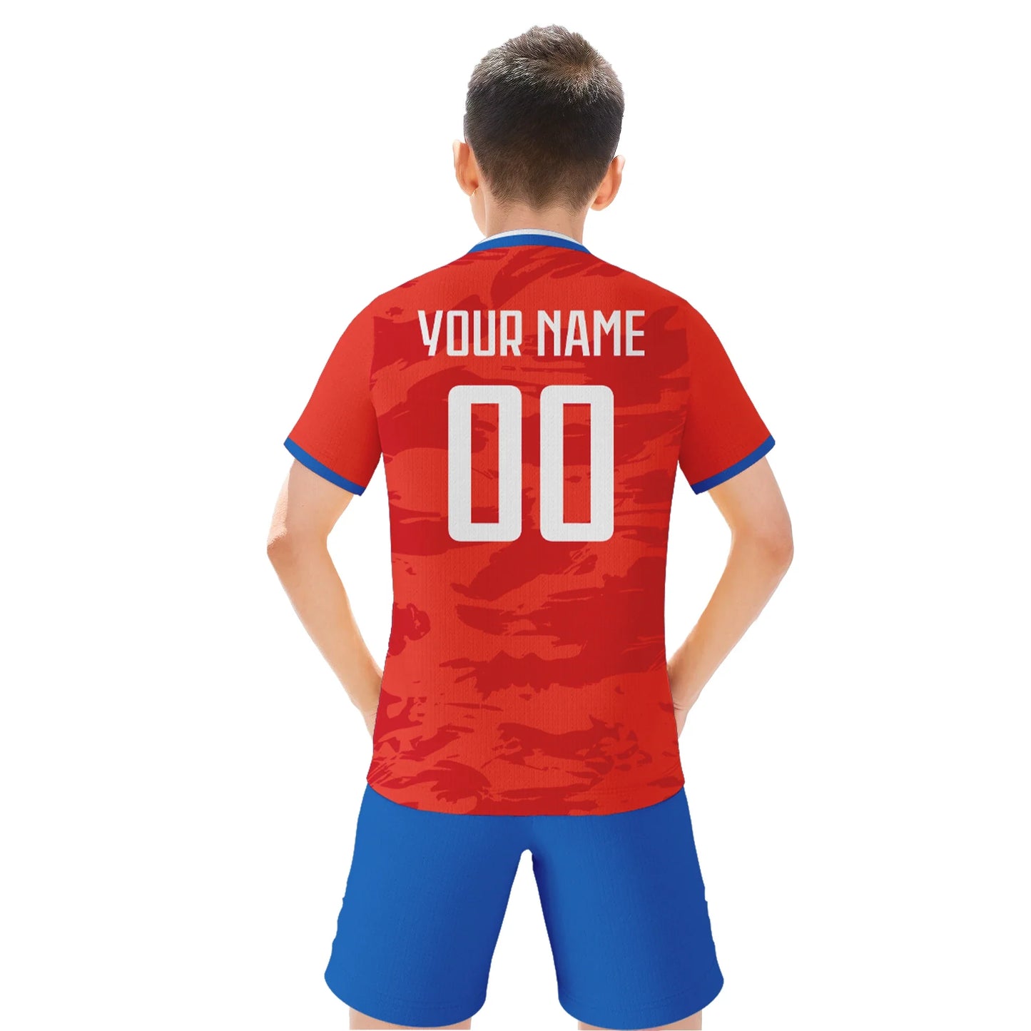 Custom Chile Soccer Jerseys for Kids Personalized Soccer Uniforms with Name Number Football Shirts Shorts Set for Boys Girls