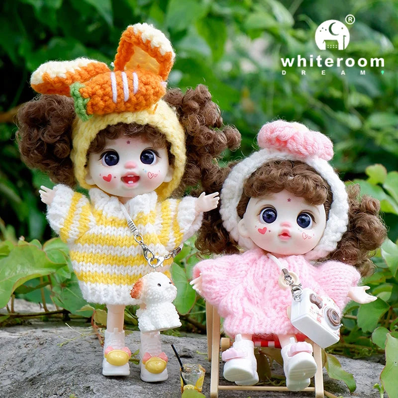 bjd doll Dolls for girls 13cm Labbu doll pocket mini blyth girl Doll Barbi Cry Baby Ball jointed doll Mobile phone Decoration