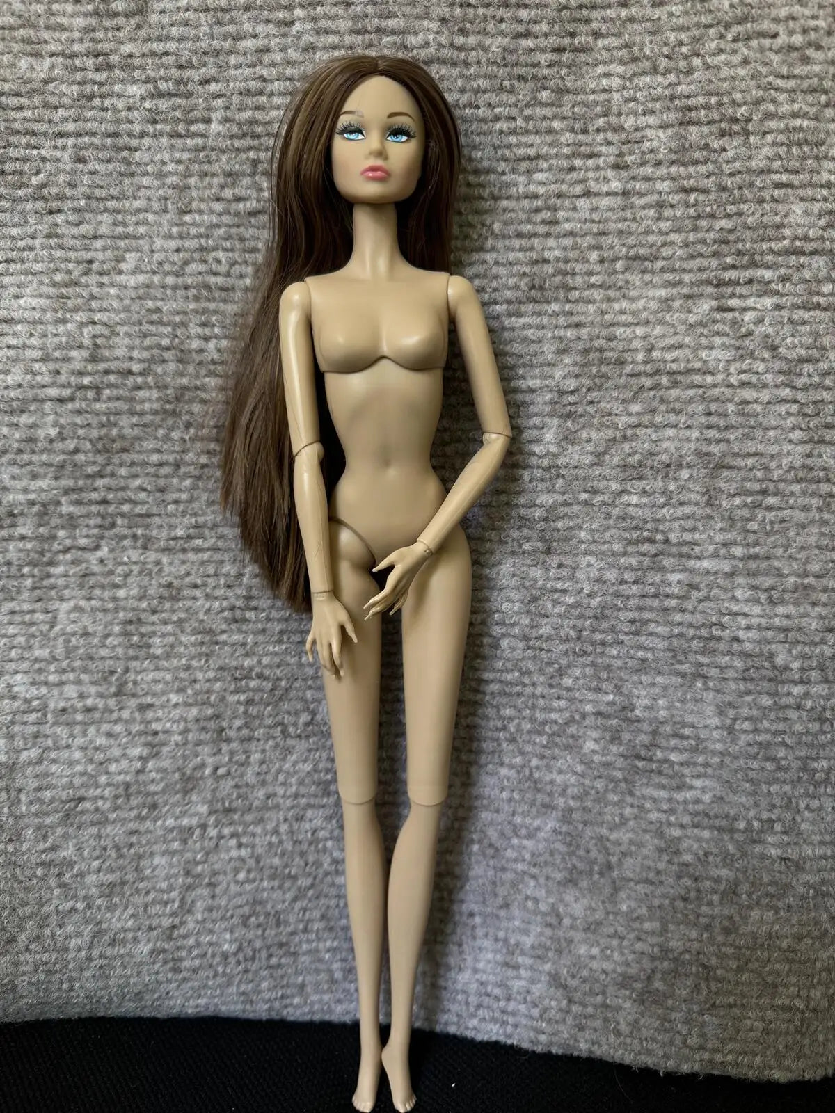 1/6 PP Face Mold Super Model Doll Figures FR Beige Dark Brown Skin Tone Joints Movable Solid Doll 30cm Doll Kids Birthday Gift