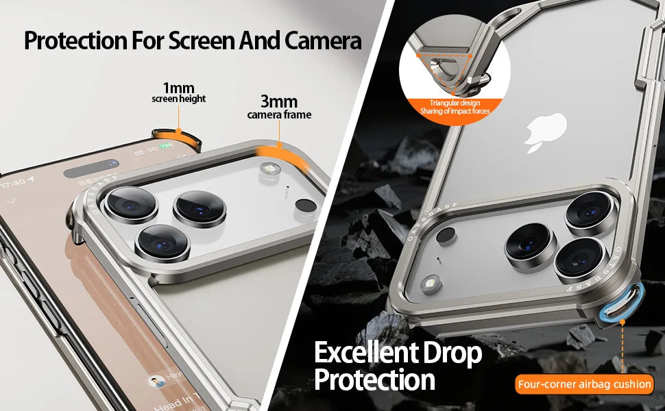 Case for iPhone 17 Pro Max 17 Air Magsafe Metal Shockproof Protective Phone Cover Aluminum Alloy Anti-Drop Shells